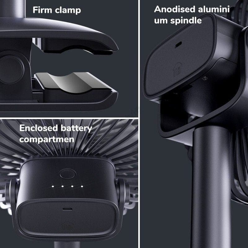 JISULIFE F7-B Clip Table Fan 4000mAh