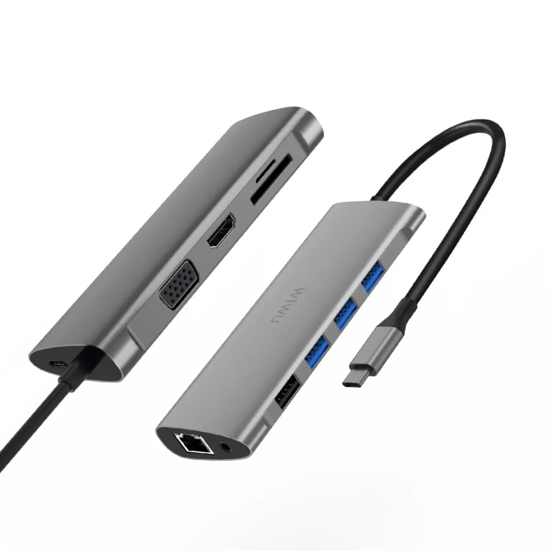 WiWU Alpha 11 in 1 4K USB C Multi Adapter Hub RJ45