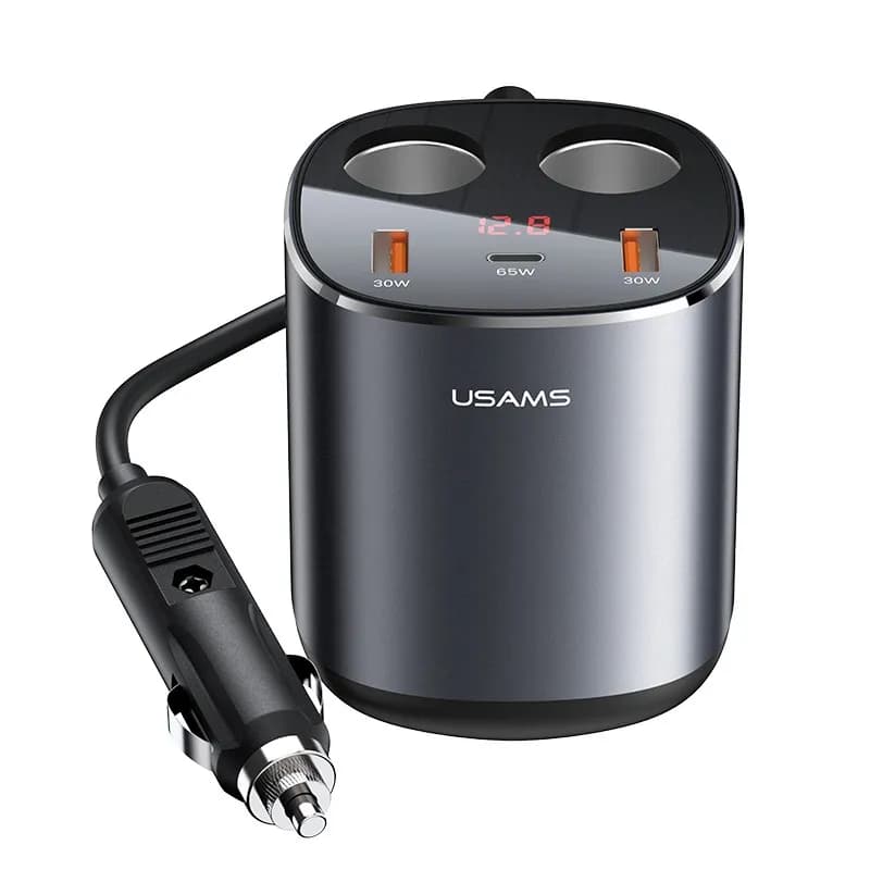 USAMS US-CC151 245W 3 Ports + Dual Socket Fast Car Charger
