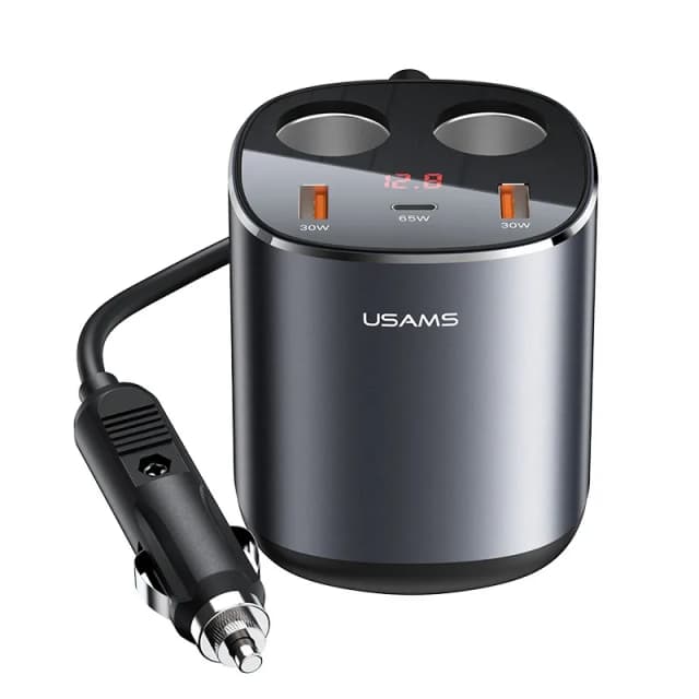 USAMS US-CC151 245W 3 Ports + Dual Socket Fast Car Charger
