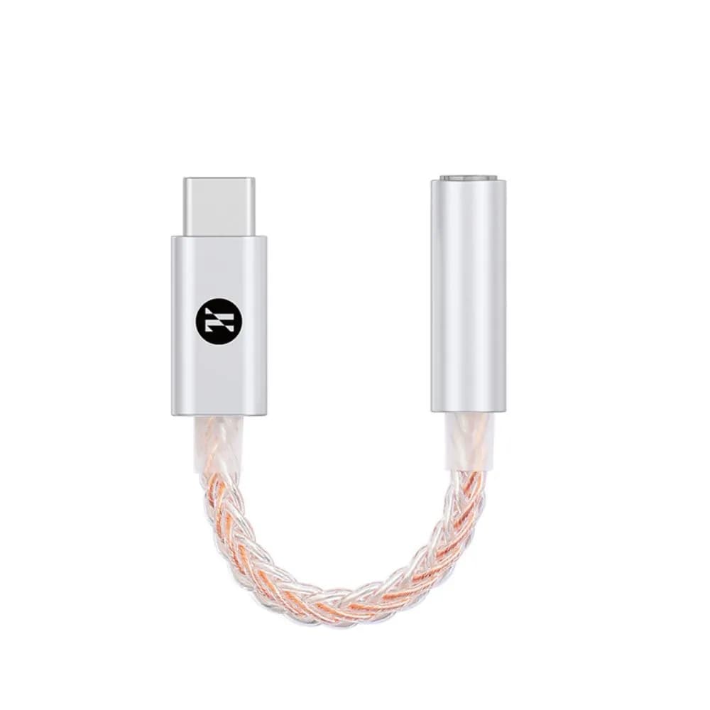 JCALLY JM11 Type C To 3.5mm 8 Core Gold Silver Cable DAC Dongle