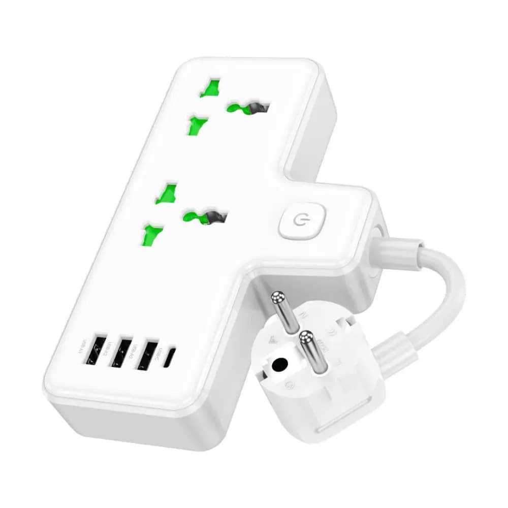 Hoco AC11A 2500W Power Strip Sockets EU