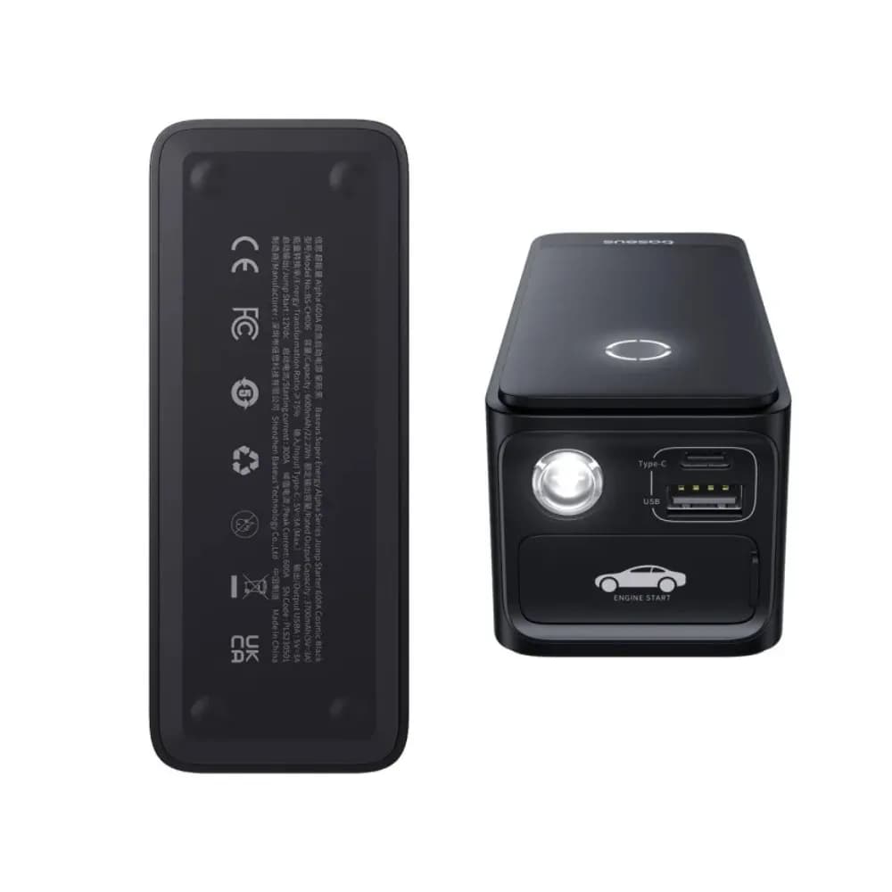 Baseus Super Energy Alpha Series Jump Starter 600A Portable Compact Car Emergency Start Power 6000mAh Battery