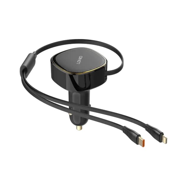 LDNIO C107 Ultra Fast Car Charger wired Type C/Lightning