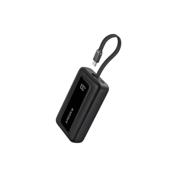 Anker Zolo Power Bank (10K, 30W) with a 5.4-inch (13.7 cm) built-in USB-C Cable