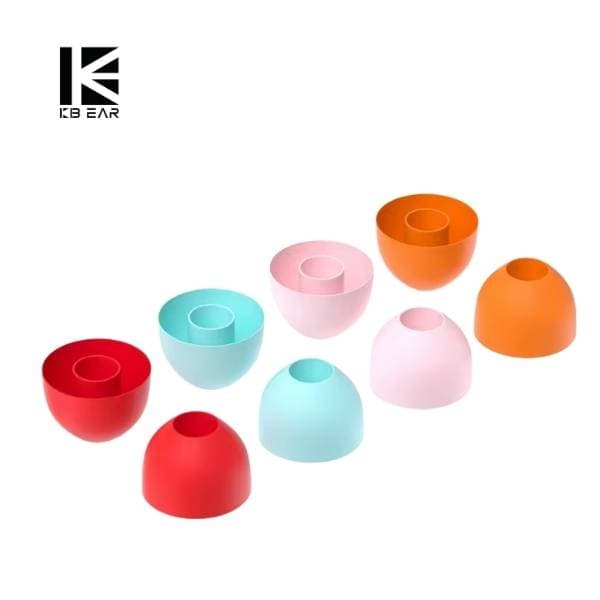 KBEAR Rainbow Matte Oil Silicone Eartips 4 Pair