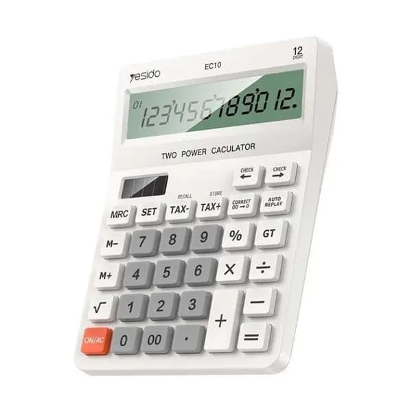 Yesido EC10 Dual-Power 12-Digit Desk Calculator