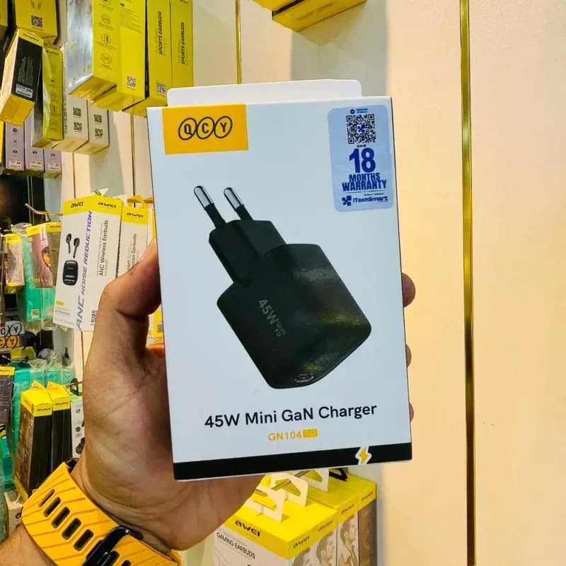 QCY GN104EG 45W Mini GaN Charger Ultra-Compact