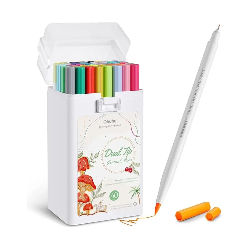 Ohuhu Art Marker Water-Based 40 Colors Dual Tip
