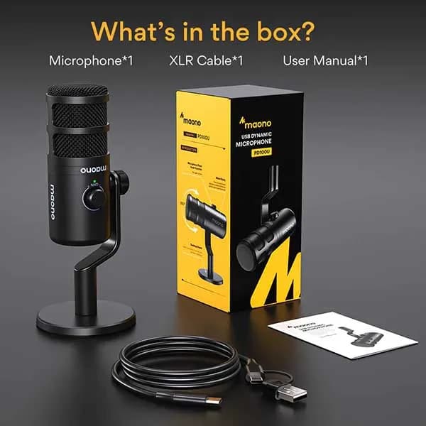 MAONO PD100U Dynamic USB Microphone for Gaming