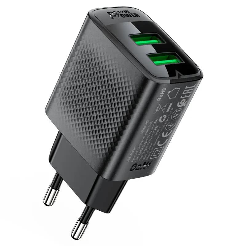 Acefast Wall Charger A86 12W Dual USB-A Adapter
