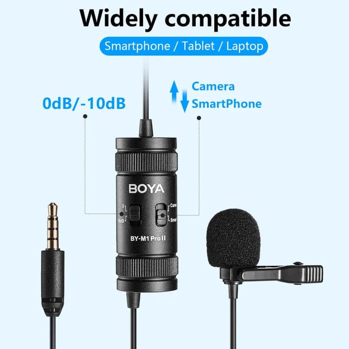 Boya BYM1 Pro II 3.5mm Microphone 6m Cable