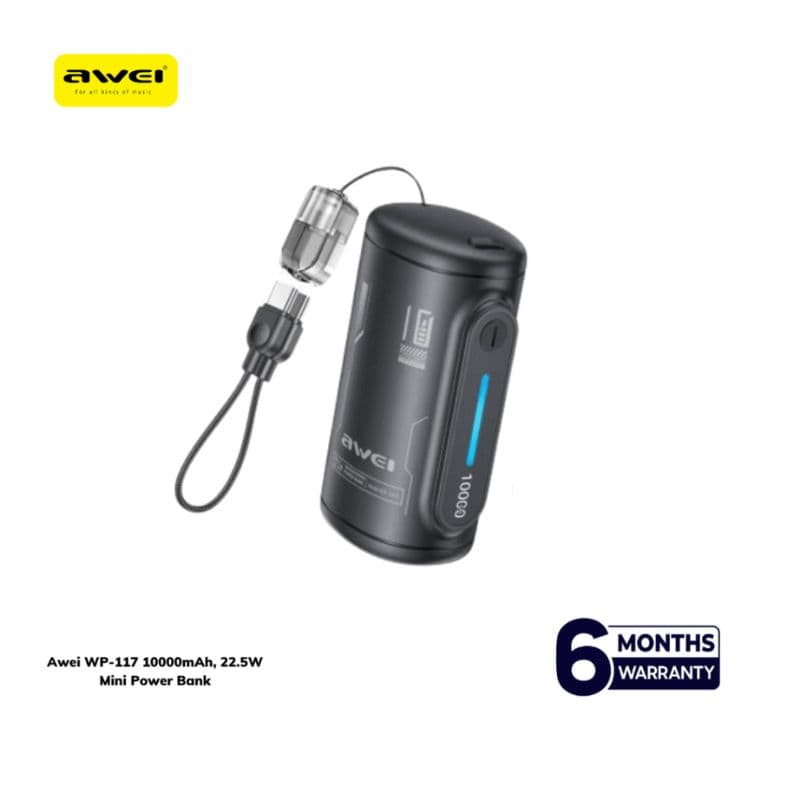 Awei WP-117 10000mAh 22.5W Mini Power Bank BD