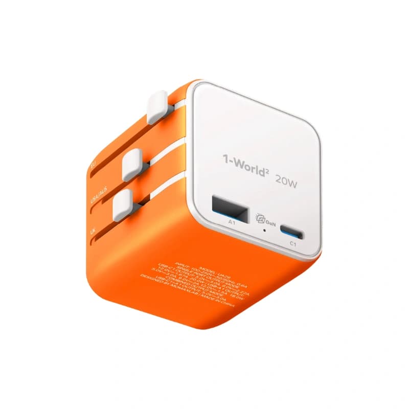 Momax UA29 1-World² 20W Universal 2-Port USB Travel Adapter