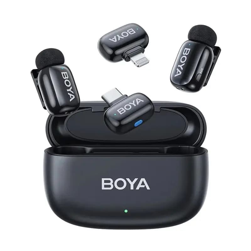 BOYA Mini12 Compact Wireless Microphone System for Smartphones and Cameras