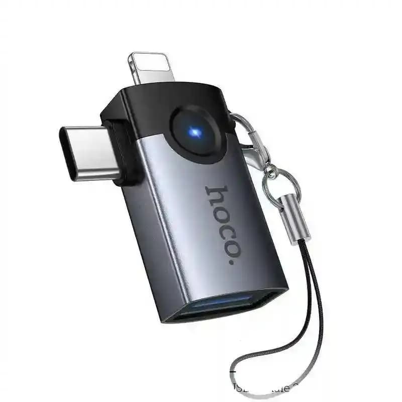 HOCO UA46B USB-A to Type-C OTG Adapter with 60W Fast Charging Support