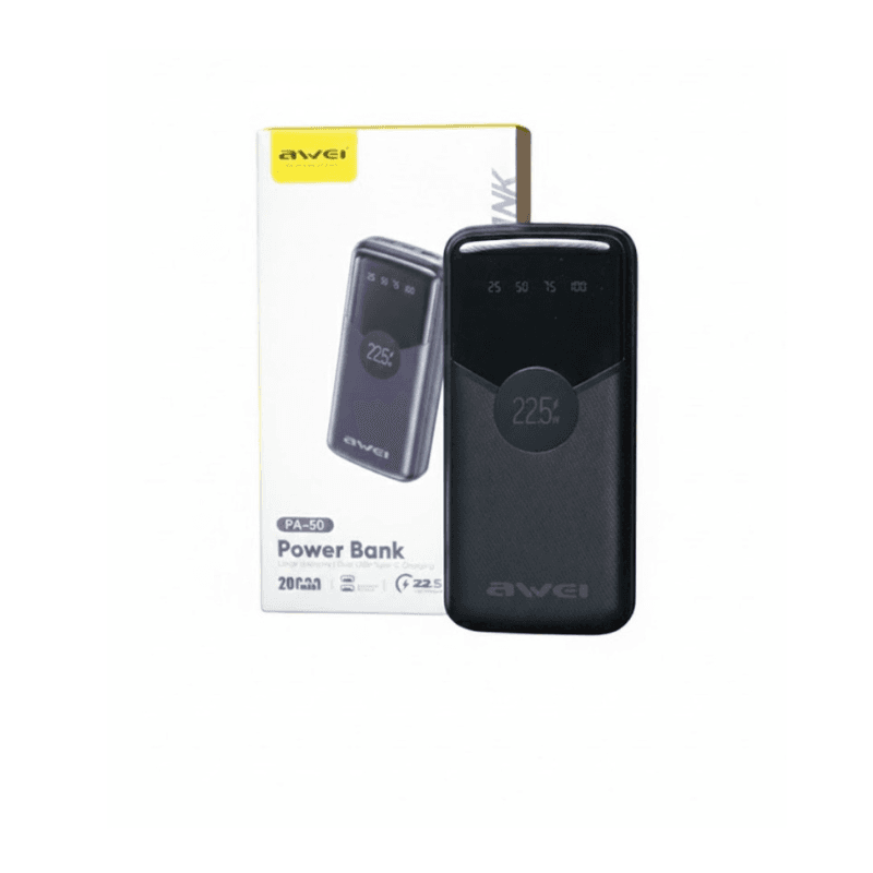 AWEI PA-50 20000mAh Power Bank with 22.5W Fast Charging