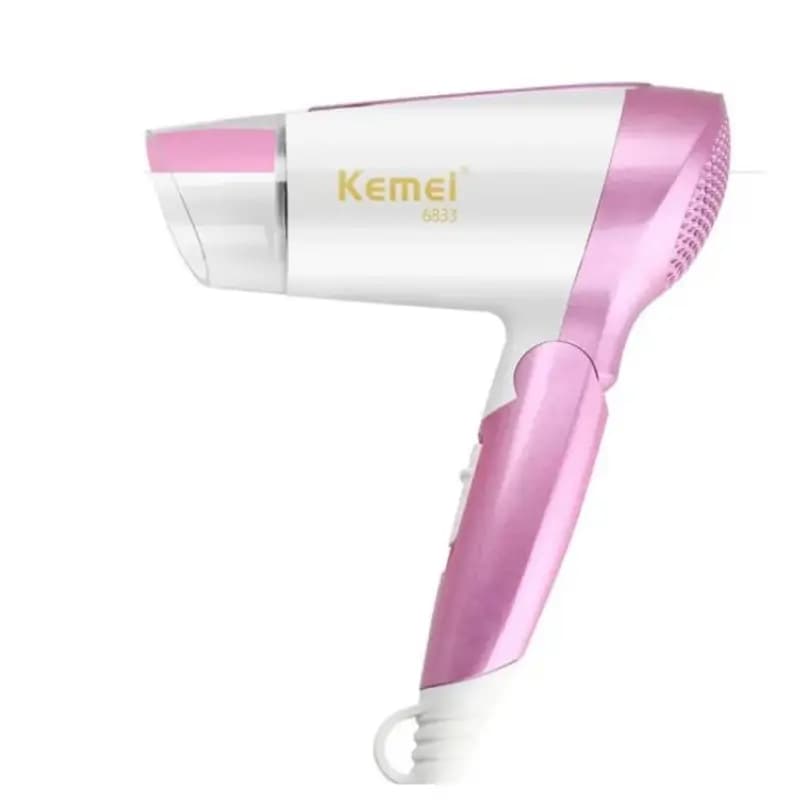 Kemei KM-6833 1600W Foldable Hair Dryer for Travel