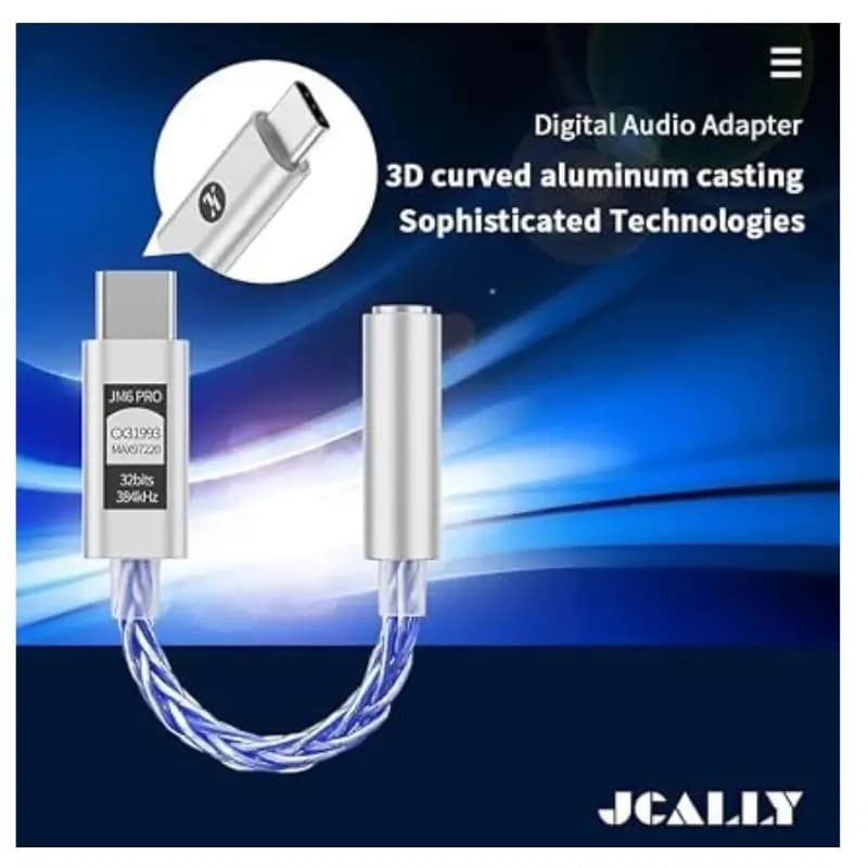 Jcally JM6 Pro II Portable USB-C DAC Amplifier with Dual DAC Chip