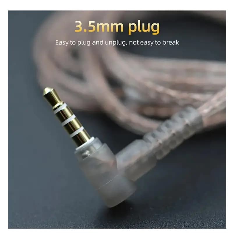KZ OFC Flat Replacement Cable With Mic