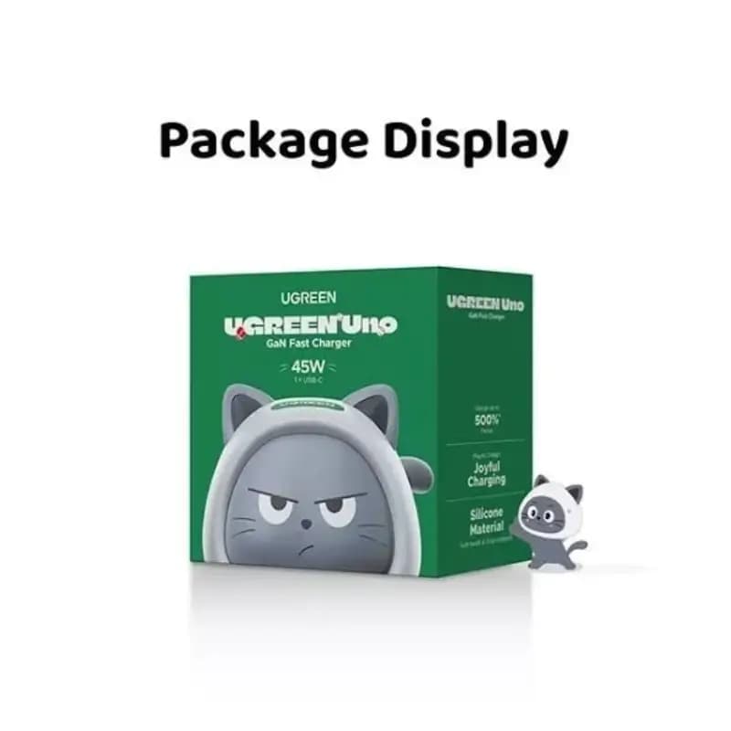 UGREEN UNO Cat Edition 45W USB-C PD GaN Fast Charger with Cat Display