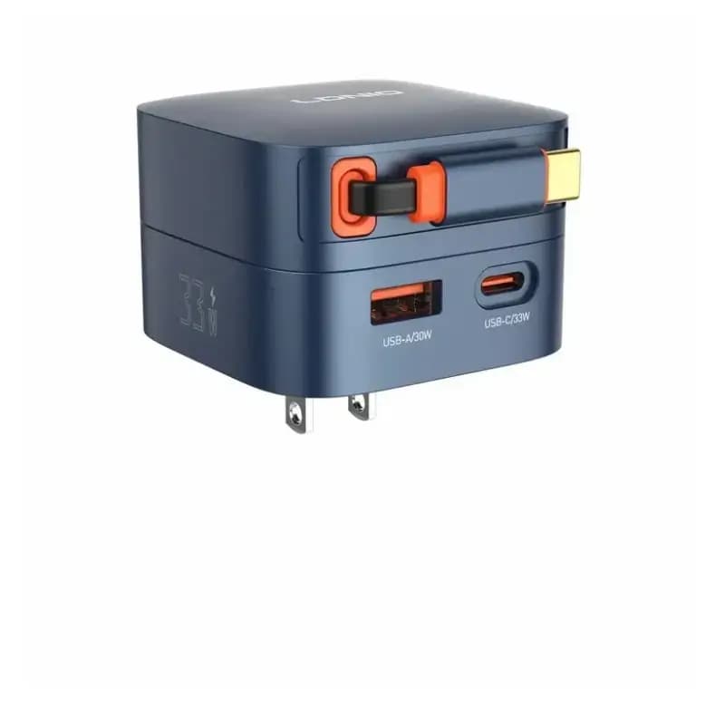 LDNIO Q9 33W PD Fast Charger with Retractable USB-C Cable