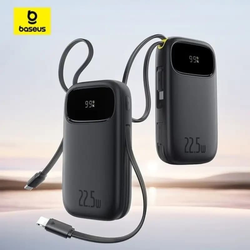 Baseus QPow 3 45W/22.5w Power Bank EnerFill FC31 Built-in Type-C & Lightning Cable 20000mAh
