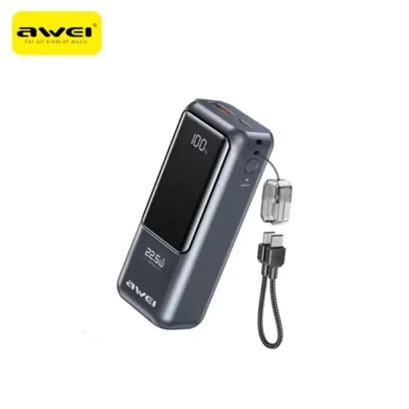 Awei PA-99 10000mAh Power Bank with 22.5W Fast Charging and Dual Output