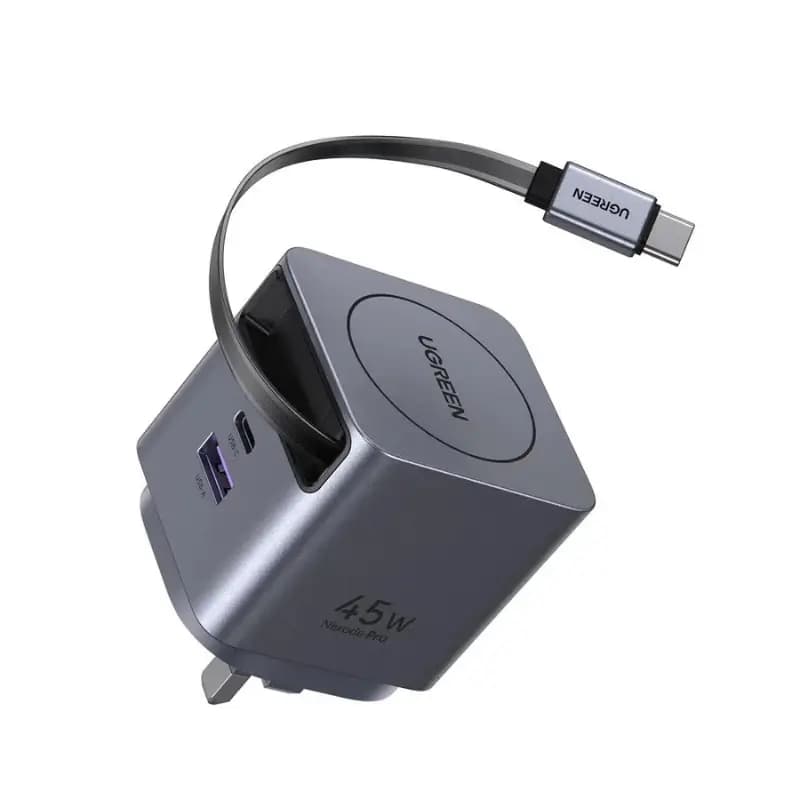UGREEN x614 (65823) 45W GaN Fast Charger With Retractable Cable