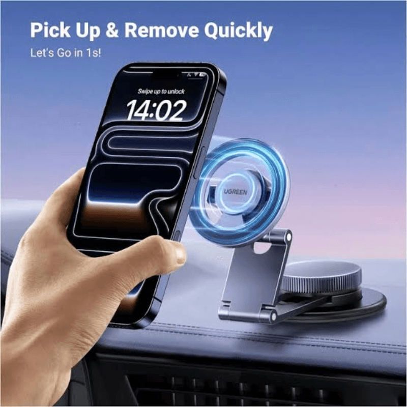 UGREEN LP865 Magnetic Car Phone Holder With 20 Neodymium Magnets & 360° Rotation