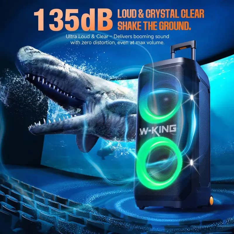 W-KING T12 370W Bluetooth Party Speaker with Subwoofer Bass