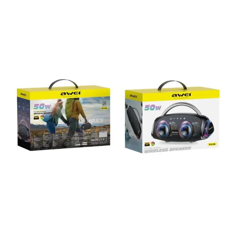 Awei KA38 50W Wireless Bluetooth Speaker with RGB Lights & 6000mAh Battery