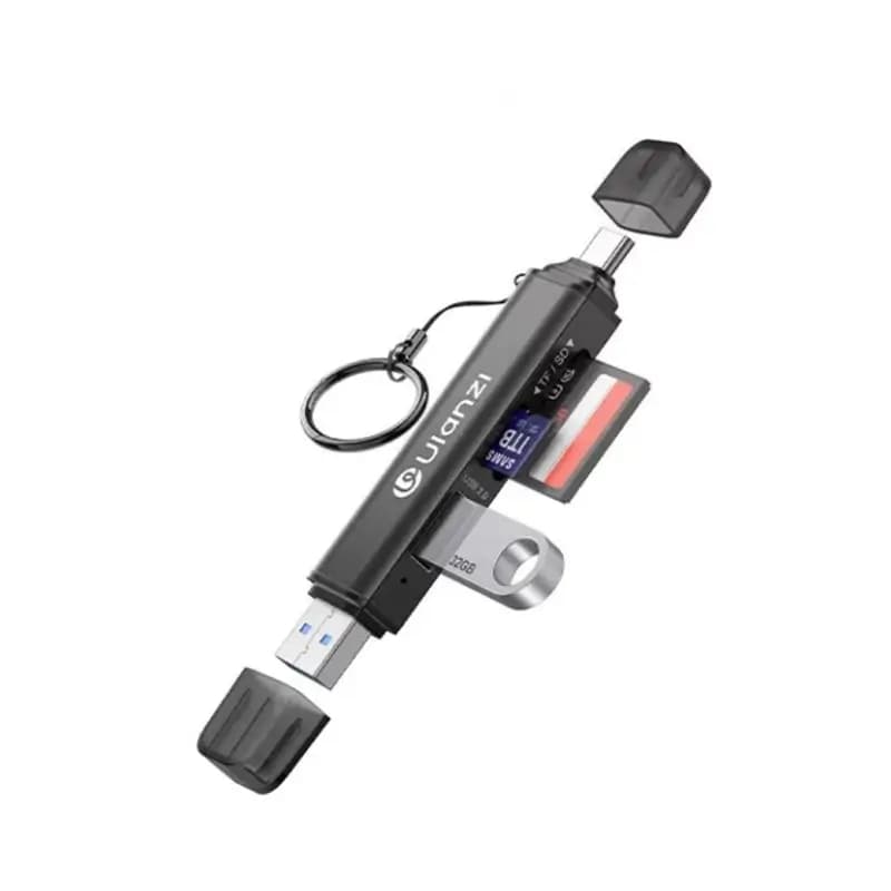 Ulanzi CR1 3-in-1 Aluminum USB Card Reader for SD & microSD Cards