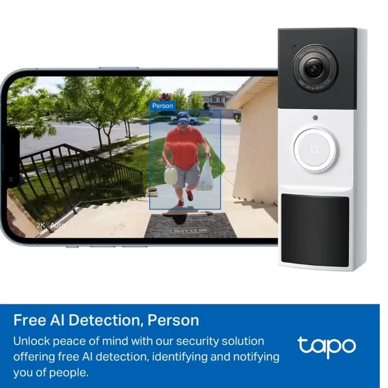 TP-Link Tapo D210 Wireless Video Doorbell with 2K Resolution