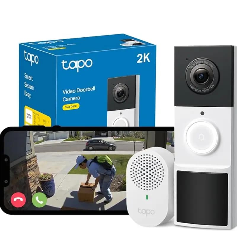 TP-Link Tapo D210 Wireless Video Doorbell with 2K Resolution