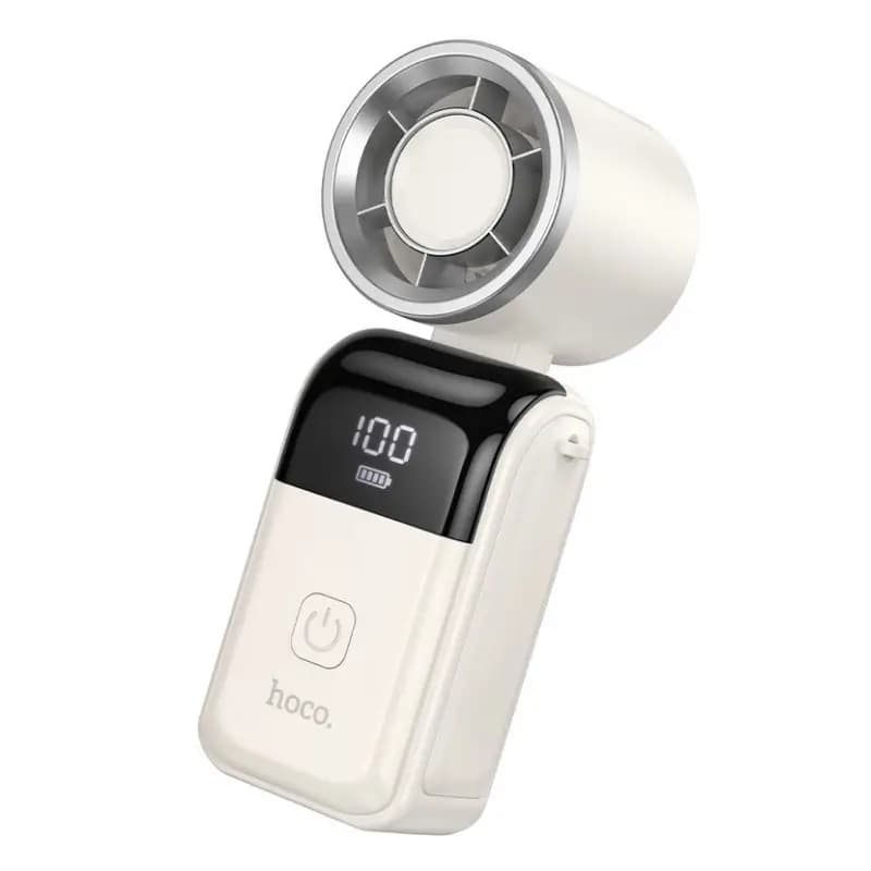 HOCO HX606 Foldable Mini Handheld Fan with LED Display and 3000mAh Battery