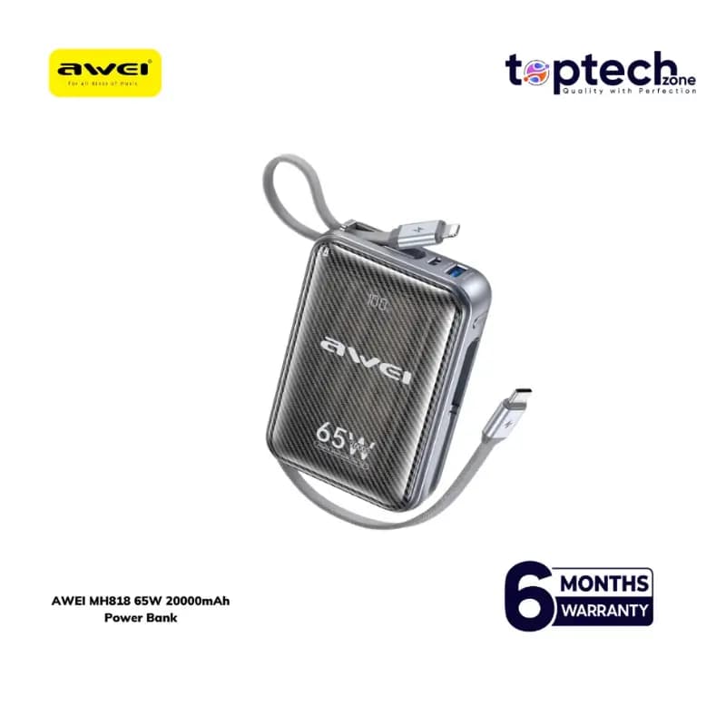 Awei MH818 20000mAh 65W Fast Charging Power Bank