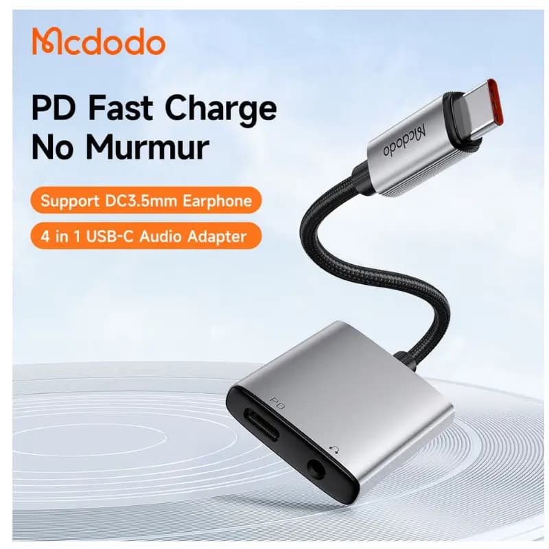 Mcdodo CA-337 USB-C to Dual USB-C & 3.5mm Audio Adapter with 60W PD Charging