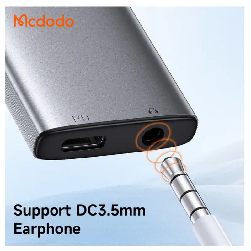 Mcdodo CA-337 USB-C to Dual USB-C & 3.5mm Audio Adapter with 60W PD Charging