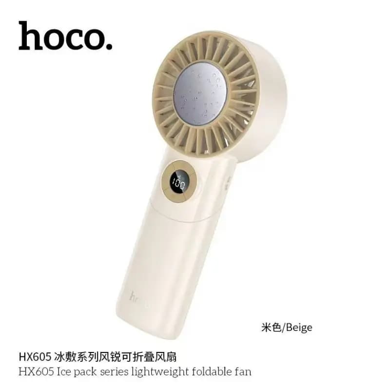 Hoco HX605 Ice Pack Series Foldable Cooling Fan with 3600mAh Battery and Dual Usage Mode