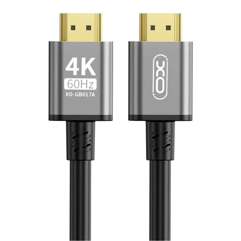XO GB017A HDMI to HDMI Metal Adapter Cable 4K@60Hz 3M