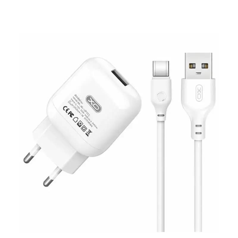 XO L37 EU Wall Charger 2.1A Fast Charging with NB103 Micro USB Cable