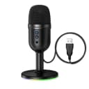 Hoco L25 Bright USB-A RGB Desktop Microphone with Real-Time Monitoring and Mute Button