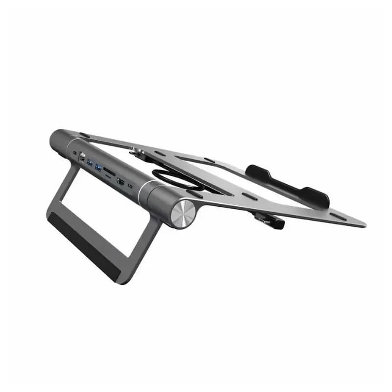 WIWU A821CH Aluminum Laptop Stand With 8-in-1 USB-C Docking Station