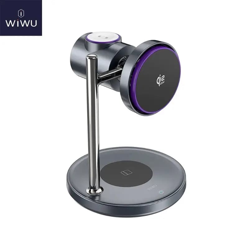 WiWU Wi-W041 25W Qi2 3-in-1 Magnetic Wireless Charger