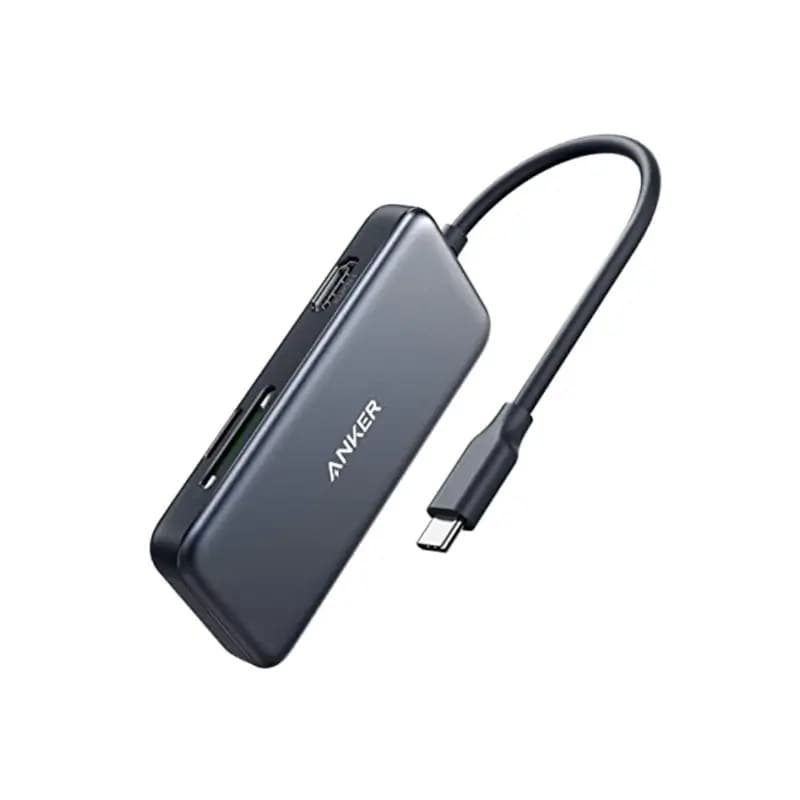 Anker AK-A83340A1 5-in-1 USB-C Hub Adapter with SD and microSD Card Reader