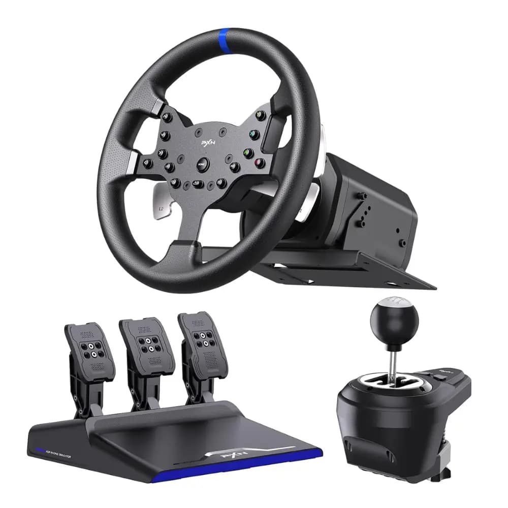 PXN V99 EU Dual-Motor FFB Racing Wheel with Pedals and Shifter