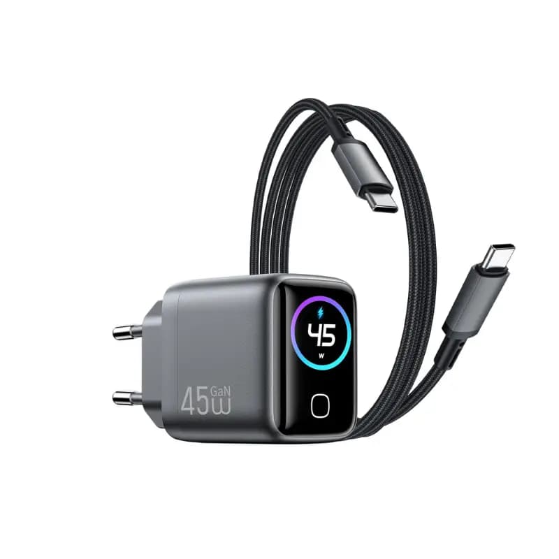 WiWU Voyager CHG500 45W PD/QC GaN Charger Combo with Real-Time Display