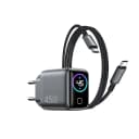 WiWU Voyager CHG500 45W PD/QC GaN Charger Combo with Real-Time Display