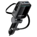 ACEFAST B26 60W Car Charger with Retractable USB-C Cable